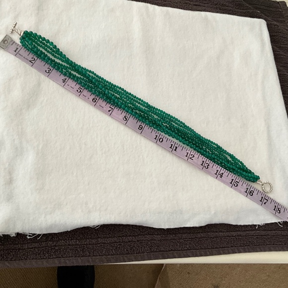 TIFFANY & CO. Vintage Green Onyx Multi-Strand Torsade Necklace - Picture 7 of 14